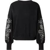 ONLY Sweat-shirt 'ONLBrooke' noir / blanc