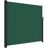 vidaXL Marquise latérale extensible vert foncé 180x500 cm