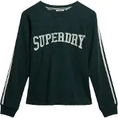 Superdry Athletic Essential Graphic Long Sleeve T-shirt Vert M Femme