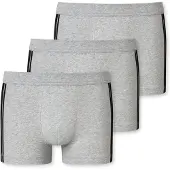 Schiesser Boxers gris chiné / noir
