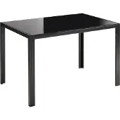 Beliani Table De Repas Lavos Noir 80 Cm 120 Cm Métal