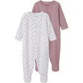 TWO SOON Pyjama rose / blanc cassé