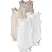 TWO SOON Barboteuse / body beige / blanc