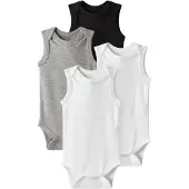 TWO SOON Barboteuse / body gris / noir / blanc