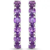 Rafaela Donata Boucles d'oreilles violet foncé / argent
