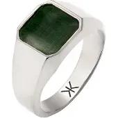 KUZZOI Bague vert foncé / argent