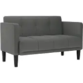 vidaXL Canapé deux places gris foncé 111 cm en tissu