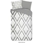 Good Morning Enveloppe de couette Good Morning "graphic print" - Bleu - (240x200/220 cm) - Coton
