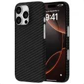 Accezz Coque Kevlar MagSafe pour Apple iPhone 16 Pro - Noir