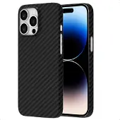 Accezz Coque Kevlar MagSafe pour Apple iPhone 14 Pro - Noir