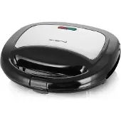 Emerio ST-120889 gaufrier et appareil à croque-monsieur 750 W Noir, Argent