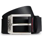 HUGO Ceinture en cuir avec boucle logotée