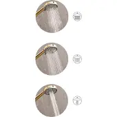 Beliani Pomme de douche avec flexible noir métal 3 modes de jet d'eau style moderne accessoires salle de bain