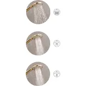 Beliani Pomme de douche avec flexible, métal doré, 3 modes de jet, style moderne, salle de bains
