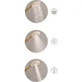 Beliani Pomme de douche avec flexible, métal noir, 3 modes de jet, style moderne, salle de bains