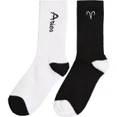 Mister tee Chaussettes 'Zodiac' noir / blanc