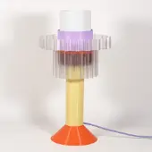 Warren & Laetitia Gigi Lampe de Table Pastel Yellow | Orange Foot