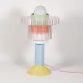Warren & Laetitia Gigi Lampe de Table Sky Blue | Pastel Yellow Foot