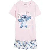 Disney Pyjama 'Stitch Schlafanzug kurz' rose