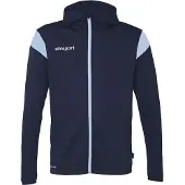 Uhlsport Squad 27 Veste À Capuchon Enfants - Marine / Bleu Ciel | Taille: 140