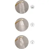 Beliani Pomme de douche avec flexible, finition argent métallique, 3 modes de jet, style moderne, salle de bains