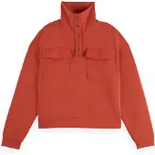 Scotch & Soda Tencel Utility Sweatshirt Orange L Femme