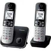 Panasonic Téléphone KX-TG6852JTB Téléphone DECT Identification de l'appelant Noir, Gris