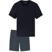 Schiesser Pyjama court ' Casual Essentials ' bleu foncé
