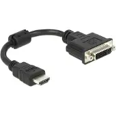 DeLOCK 0.2m HDMI-DVI M/F 0,2 m HDMI Type A (Standard) DVI-D Noir