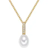 Valero Pearls Chaîne or / transparent / blanc perle