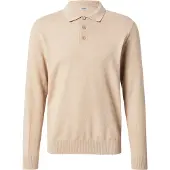 JJ REBEL Callum Long Sleeve Polo Beige XL Homme