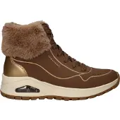 SKECHERS Bottines à lacets 'Uno' marron / or