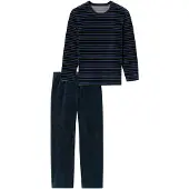 Schiesser Pyjama long 'Comfort Nightwear' bleu nuit