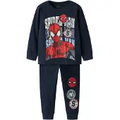 Name it Pyjama 'NMMocti Spider' bleu marine / saphir / rouge foncé / blanc cassé