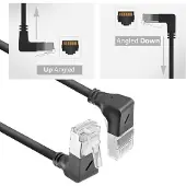 ACT DA7900, 0.5 m, Cat6a, U/FTP (STP), RJ-45, RJ-45, Noir
