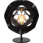 Lucide HANNELORE – Lampe de table – Ø 25 cm – 1xE27 - 60W, Noir – noir, 60W