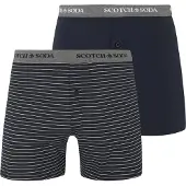 Scotch & Soda Boxers bleu marine / gris chiné / blanc