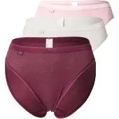 Sloggi Slip rose / bourgogne / blanc