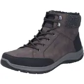 Rieker Bottines à lacets brun foncé / gris chiné / noir