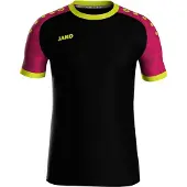 Jako Maillot enfant Iconic KA, Couleur:noir/rose/jaune fluo, Taille:128