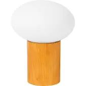 Lucide Lampe de table scandinave Birtle Bois clair avec blanc