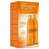 KATIVA Post Brazilian Straightening Shampooing + Conditioner set after straightening hair with keratin 2 x 225 ml