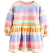Next Robe bleu roi / vert clair / orange / rose