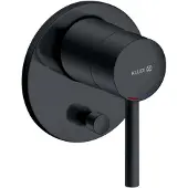 Kludi Robinetterie encastrée Bozz pour baignoire et douche, avec inverseur 2 voies, noir mat