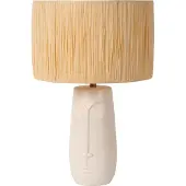 Lucide Viso - lampe à poser - Ø 36 x 56 cm - beige et blanc