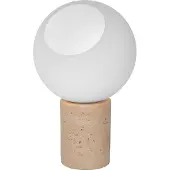 Lucide Lampe de table Davin brun sable avec du blanc