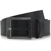 HUGO Ceinture 'Grover_Sz35' noir / argent