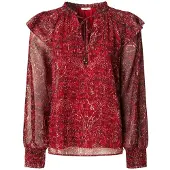 Pepe Jeans pour femme. PL3051270 Chemisier Mar rouge (XS), Casuel, Coton, Manche longue