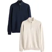 Next Pull-over bleu marine / blanc naturel