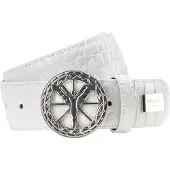 Carlo colucci Ceinture 'Cogno' argent / blanc
